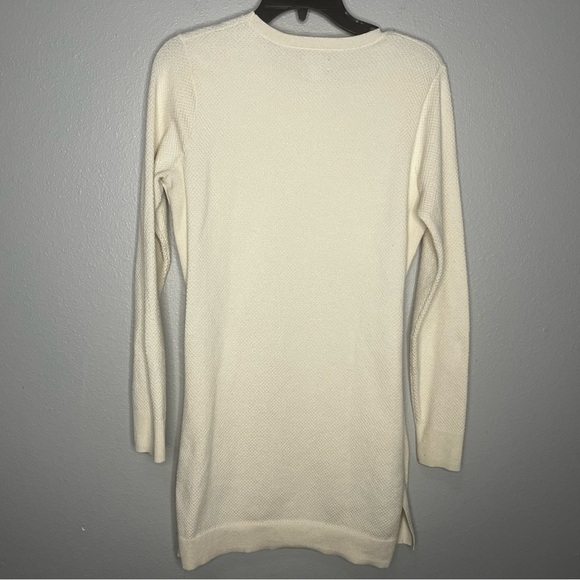 Duluth Trading Co Shiftless Crew Tunic Sweater Medium Cream Long Sleeve - Picture 9 of 9